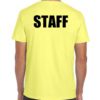 Yellow Staff t-shirt with black imprint - Tshirt By Design