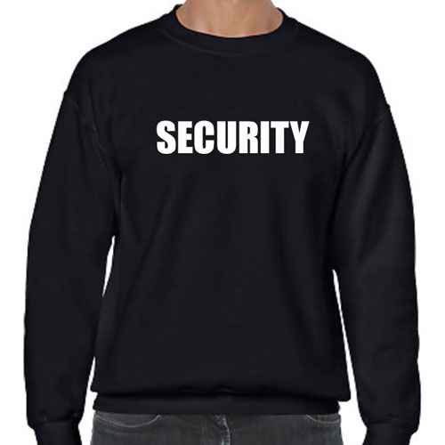 Security Sweatshirts: Standard Security Uniforms. Concert Security Shirts